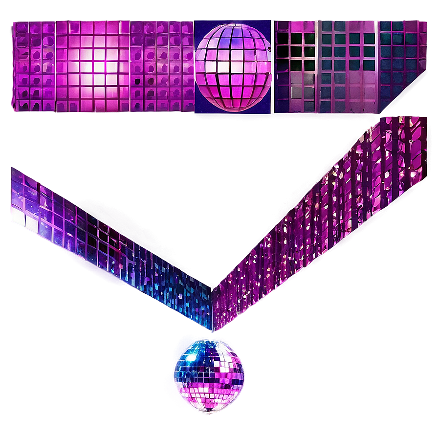 Abstract Disco Ball Design PNG