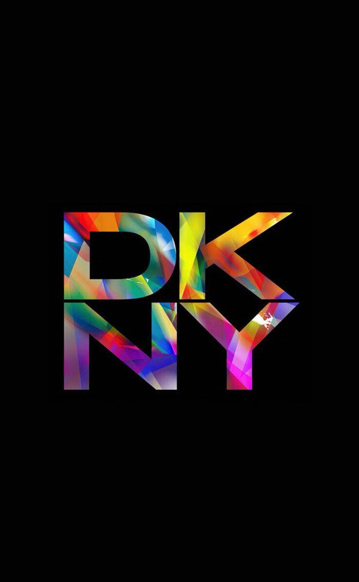 Abstrakt DKNY Logo Tapet: Et stilfuldt design af det ikoniske DKNY-logo. Wallpaper
