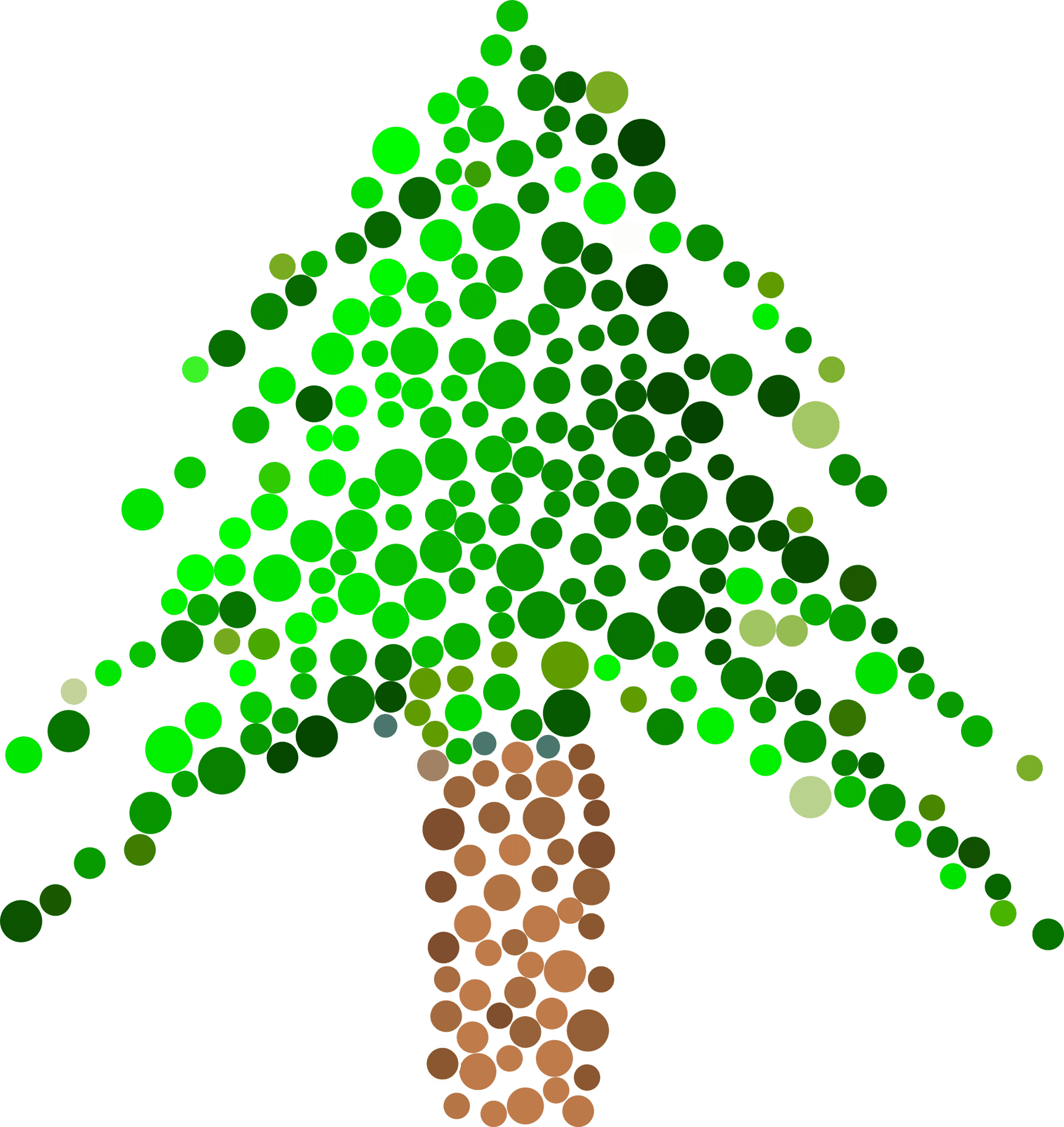 Abstract Dotted Christmas Tree PNG