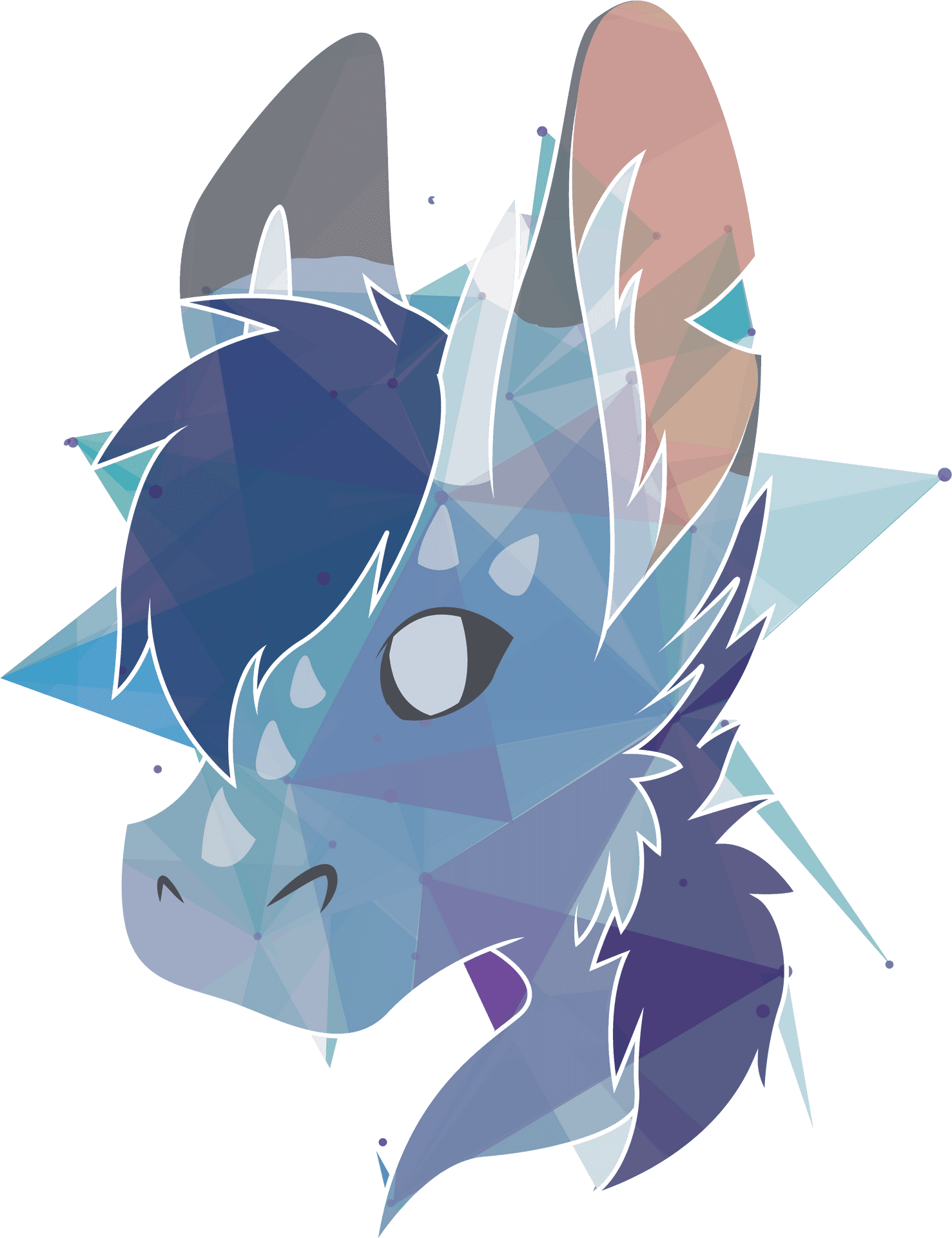 Abstract Dragon Portrait PNG