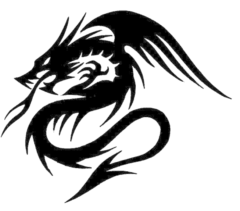 Abstract Dragon Tattoo Design PNG