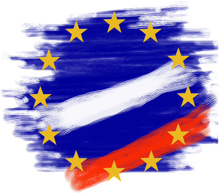 Abstract E U Flag Brushstroke PNG