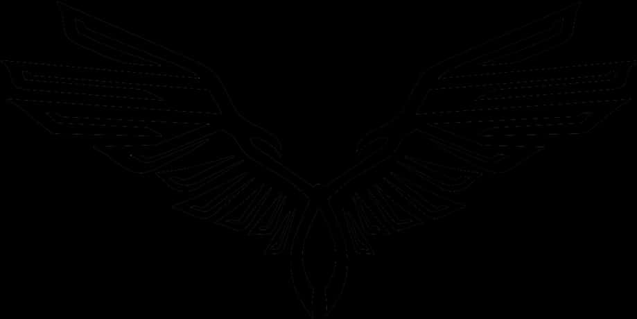 Abstract Eagle Wings Outline PNG