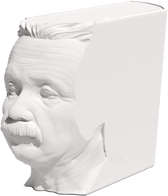 Abstract Einstein Bust Sculpture PNG