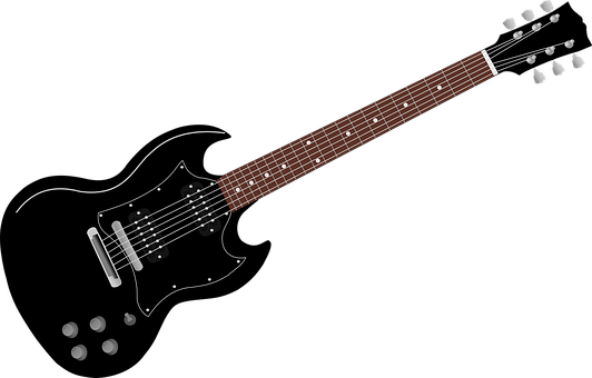 Abstract Electric Guitar Design PNG