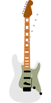 Abstract Electric Guitar Illustration PNG