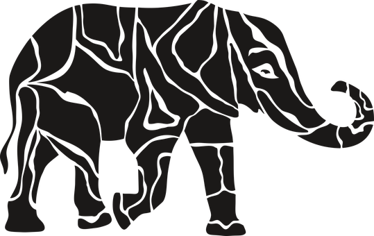Abstract Elephant Silhouette PNG