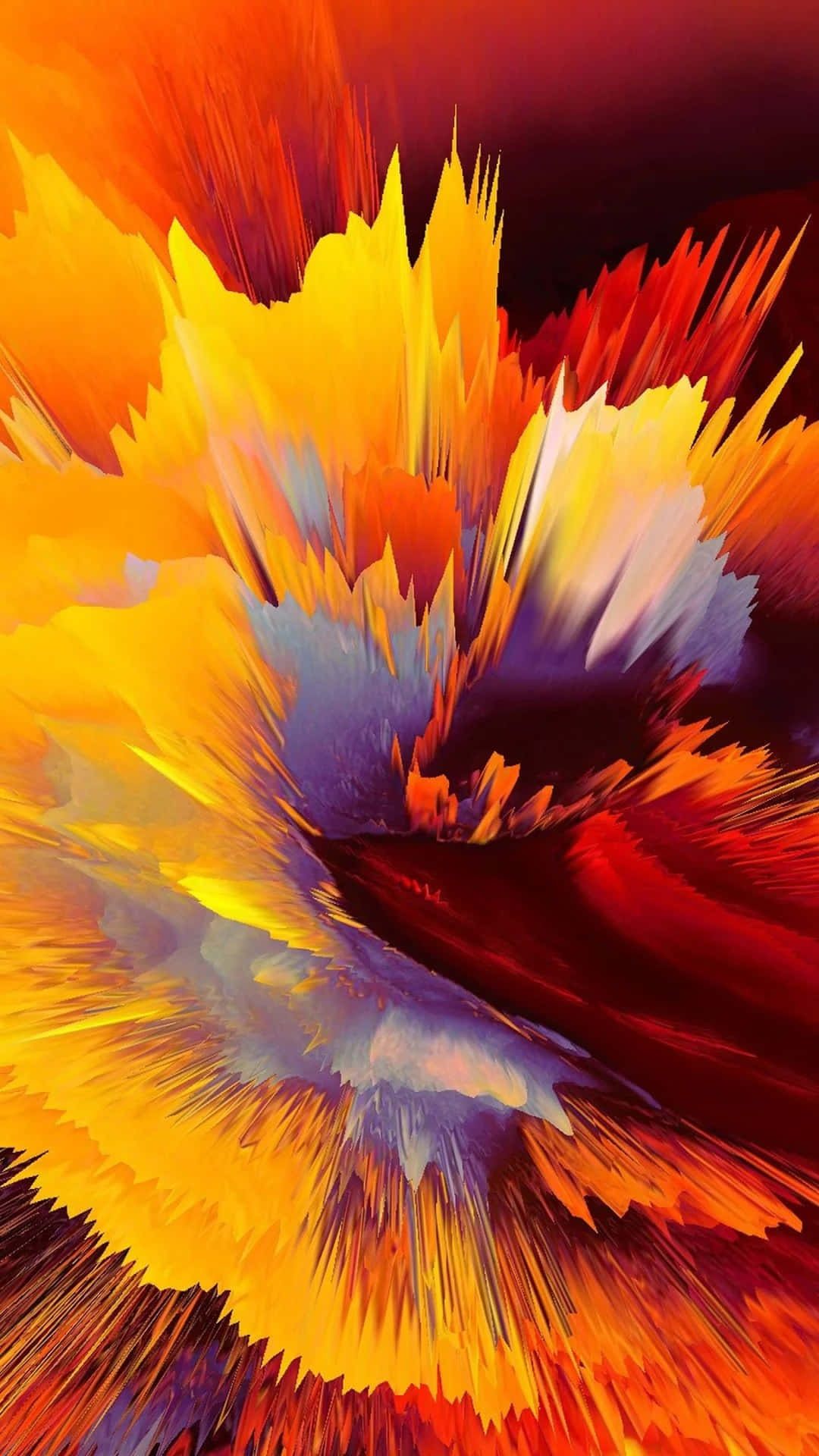 Abstraktexplosion Färgstark 4k Mobiltelefonskärm. Wallpaper