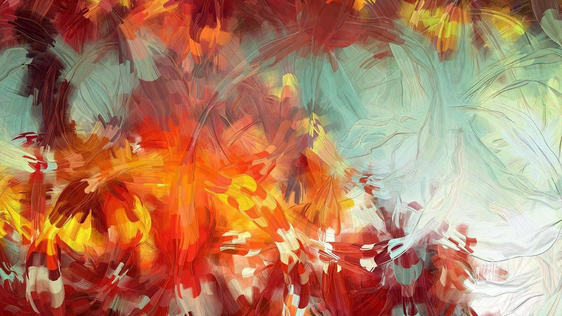 Bright and Colourful Abstract Expressionism Painting Wallpaper