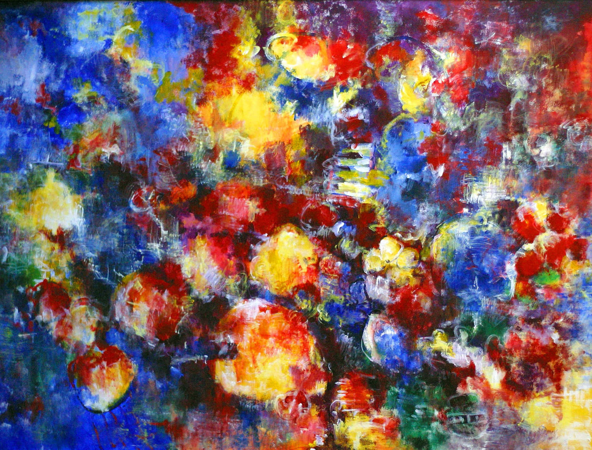 Colorful Abstract Expressionism Painting Wallpaper