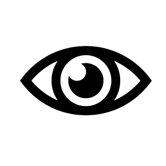 Abstract Eye Symbol Blackand White PNG