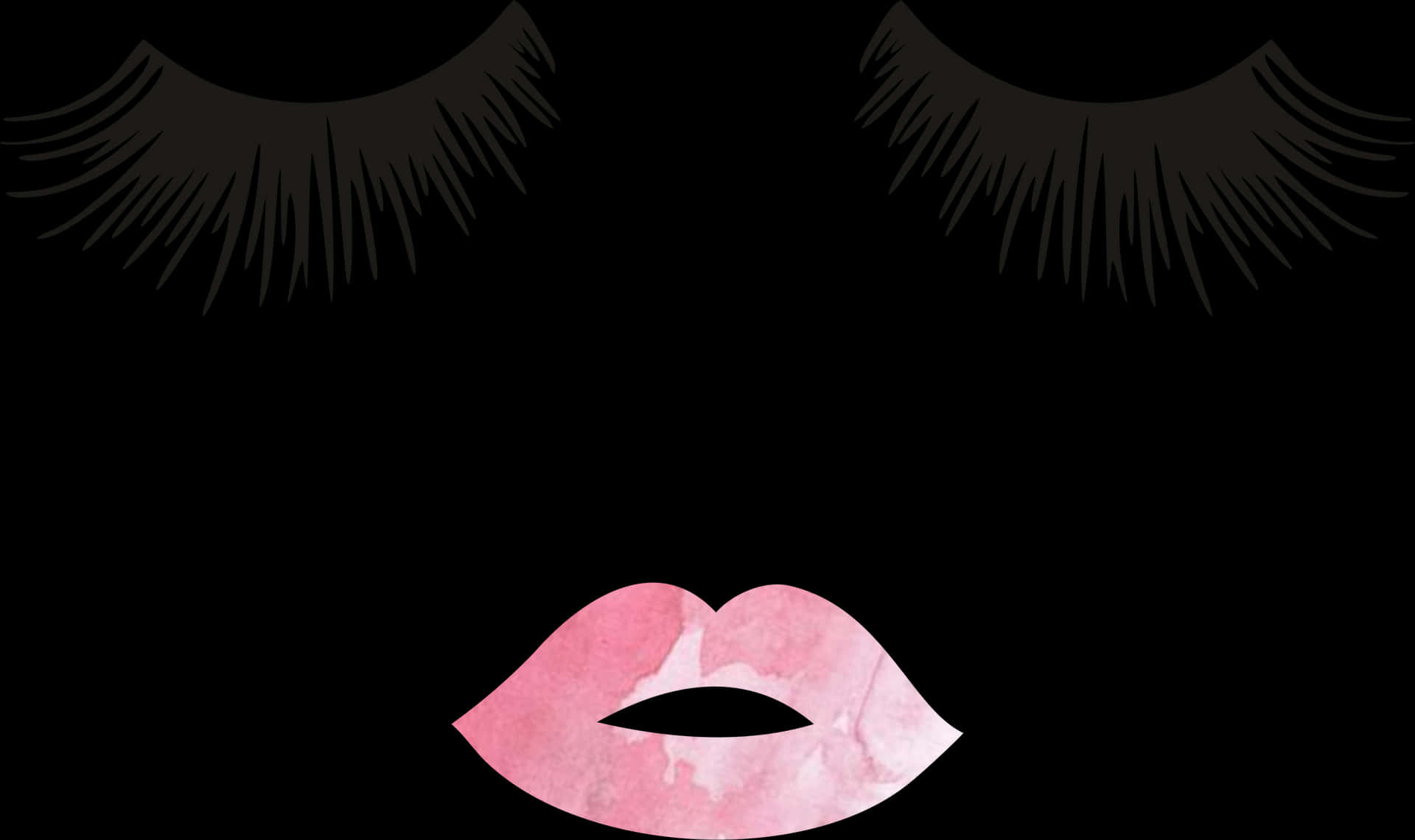 Abstract Eyelashesand Lips PNG