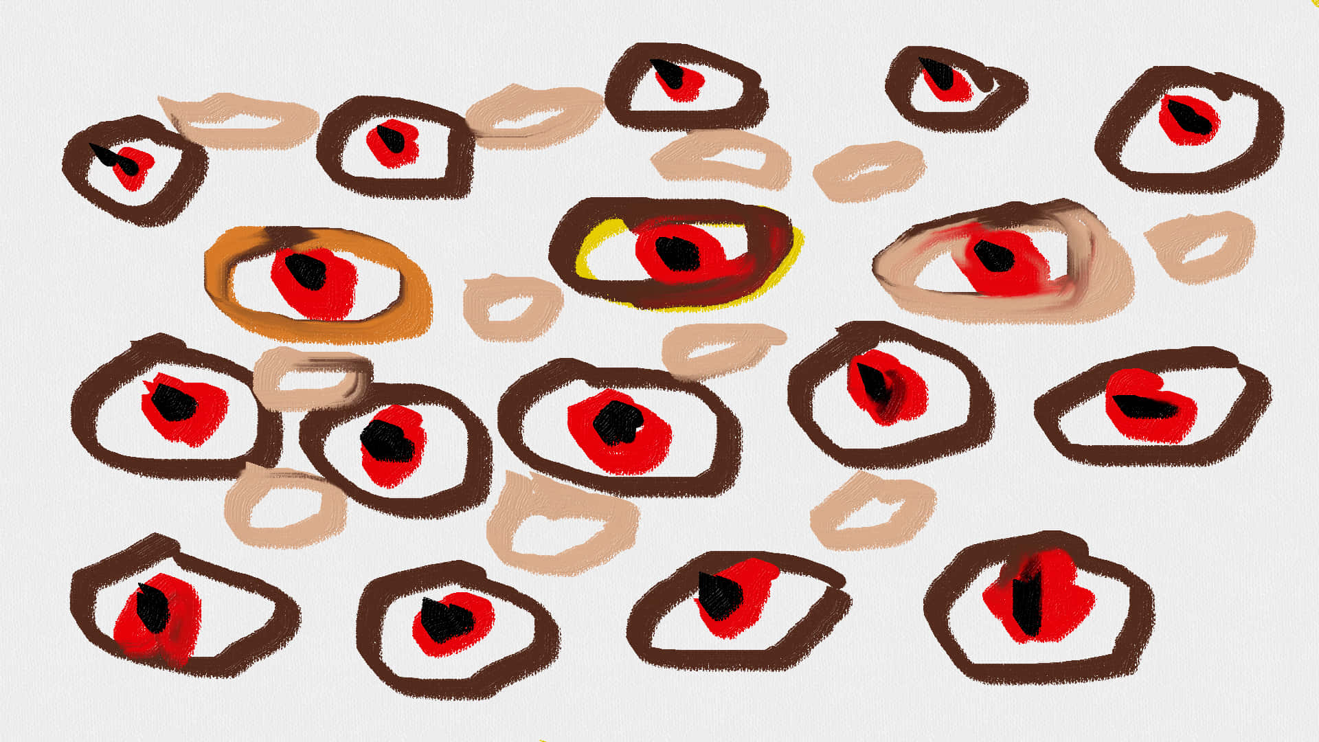 Abstract Eyes Painting Wallpaper