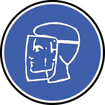 Abstract Face Icon Blue Background PNG