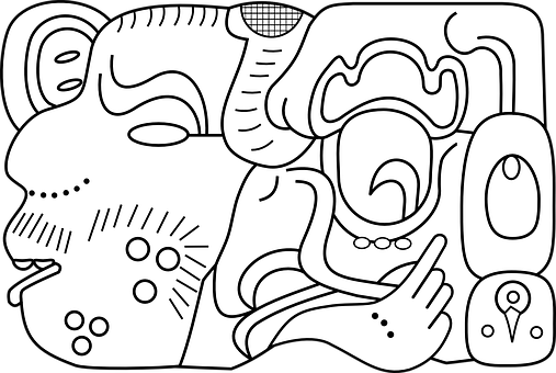Abstract Face Line Art PNG