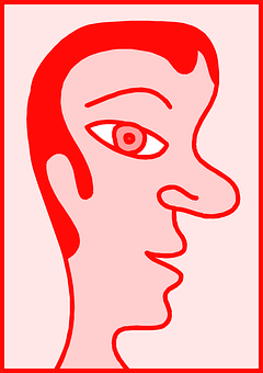 Abstract Face Outline Art PNG