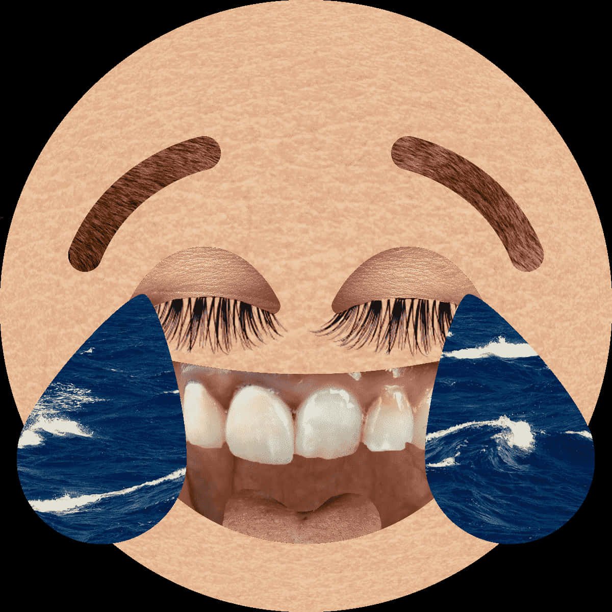 Abstract Facial Features Emoji Art PNG