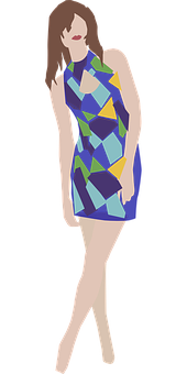Abstract Fashion Woman Illustration PNG