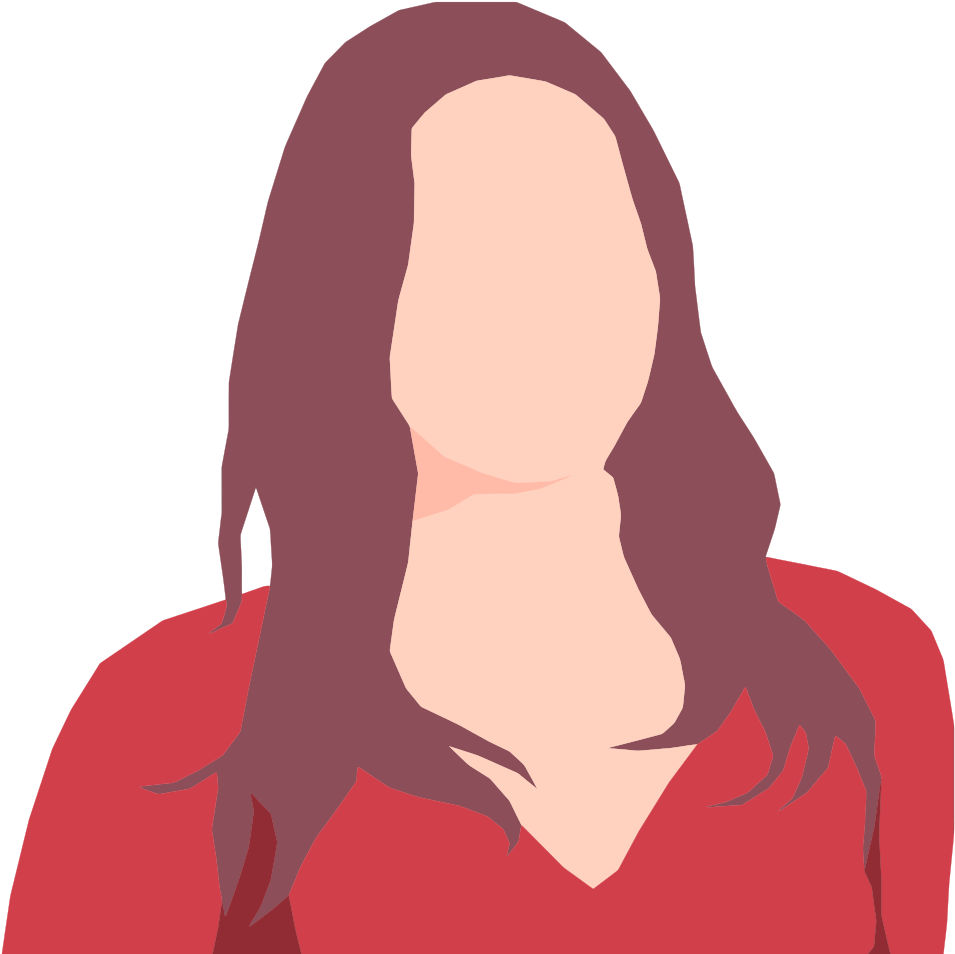 Abstract Female Avatar Red Top PNG