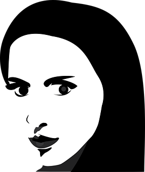 Abstract Female Face Vector Illustration PNG