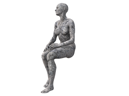 Abstract Female Figure Sculpture PNG