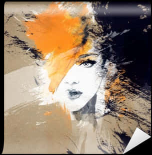 Abstract Female Portrait Artwork PNG