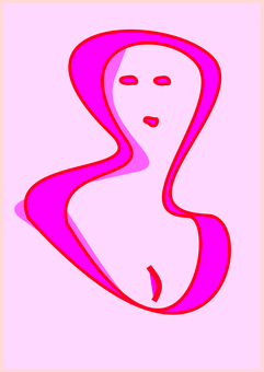 Abstract Feminine Form Art PNG
