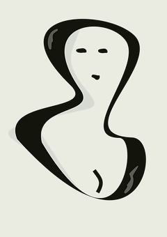 Abstract Feminine Form Art PNG