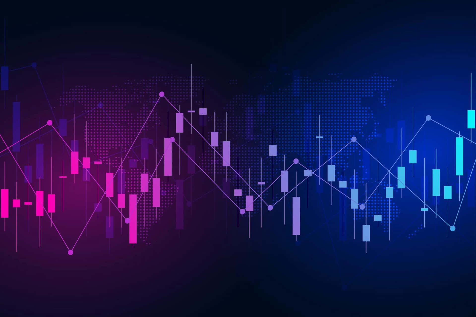 Abstract Financial Data Visualization Wallpaper