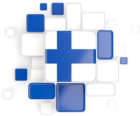 Abstract Finnish Flag Design PNG