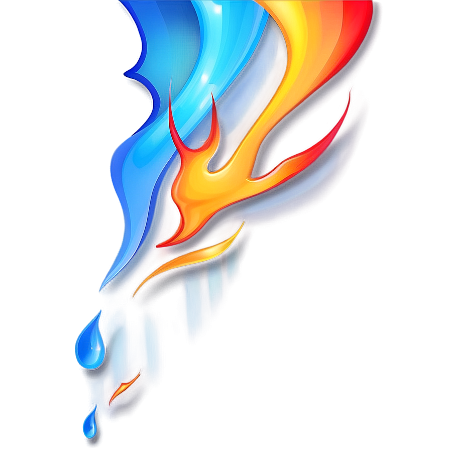 Download Abstract Fire & Ice Png Gfe | Wallpapers.com