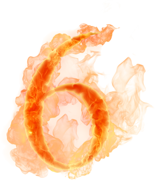 Abstract Fire Swirl Design PNG