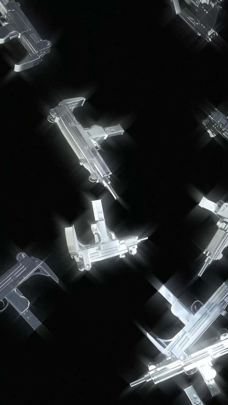 Abstract Firearm Reflections Wallpaper