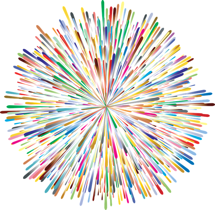 Abstract Firework Explosion Art PNG