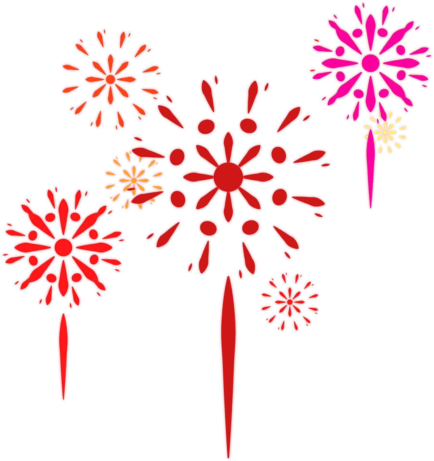 Abstract Firework Illustration PNG