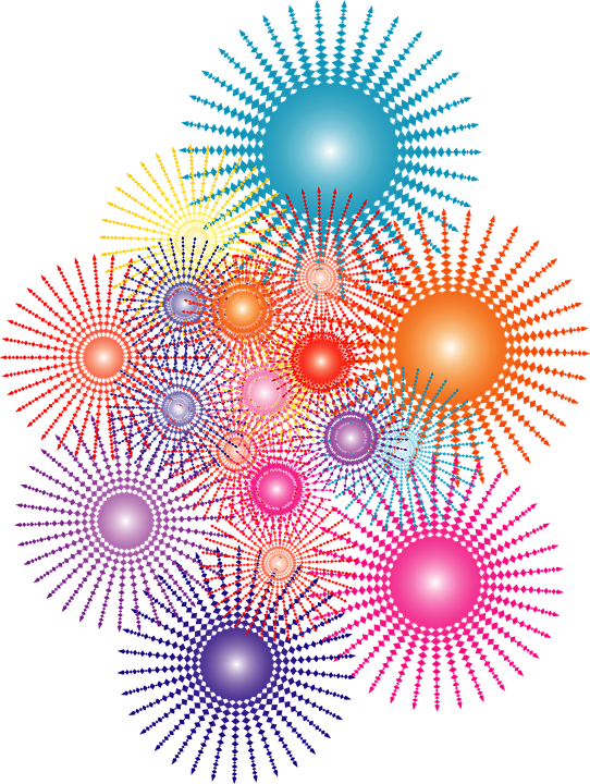 Abstract Fireworks Display PNG