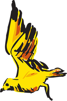Abstract Flame Bird Art PNG