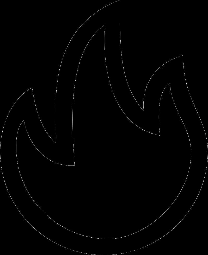 Abstract Flame Outline PNG