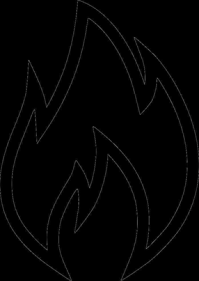 Abstract Flame Silhouette Outline PNG