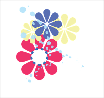Abstract Floral Artwork PNG