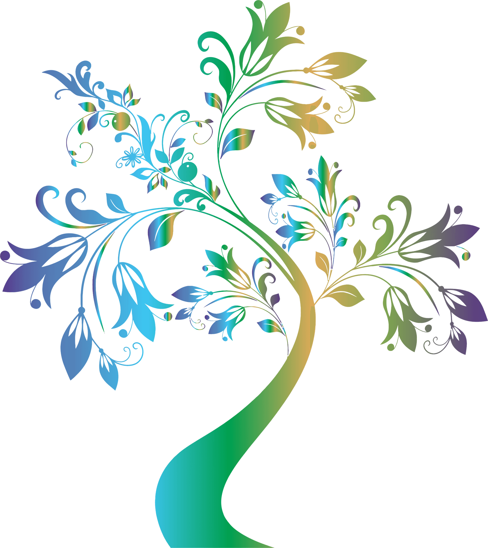 Abstract Floral Design Artwork PNG