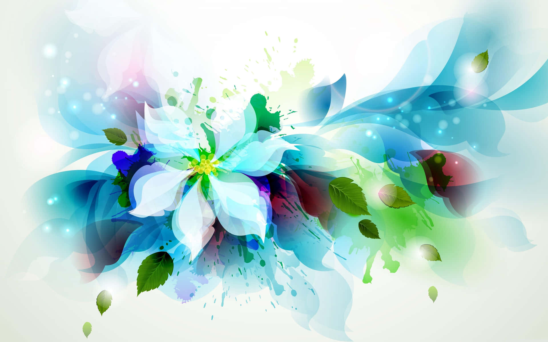 Abstract Floral Explosion Wallpaper