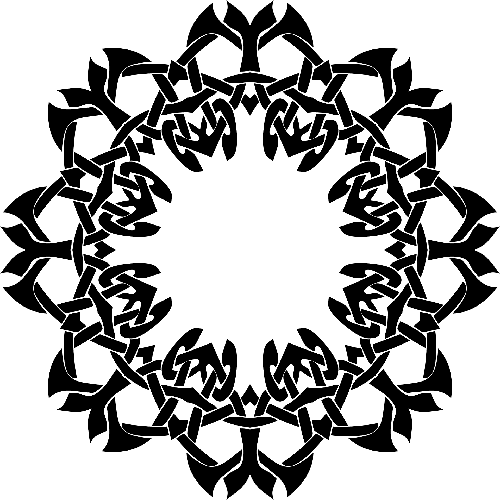 Abstract Floral Mandala Design PNG