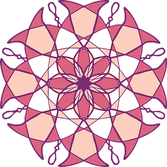 Abstract Floral Mandala Pattern PNG