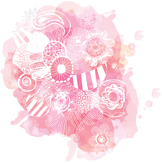 Abstract Floral Watercolor Splash PNG
