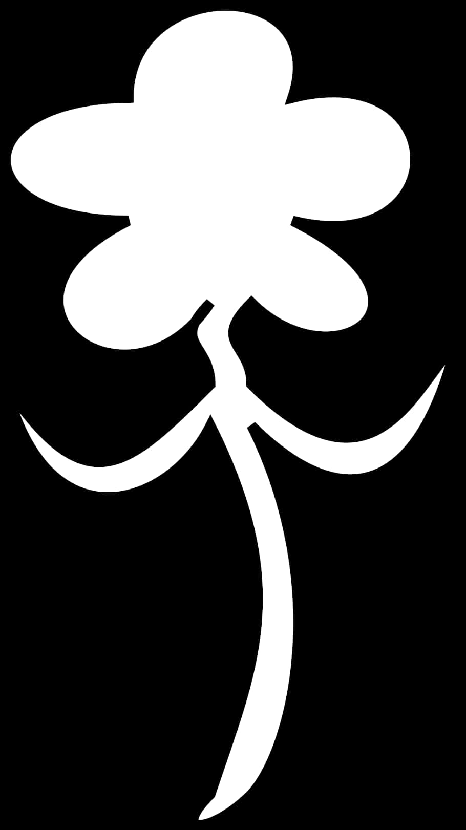 Abstract Flower Blackand White Graphic PNG