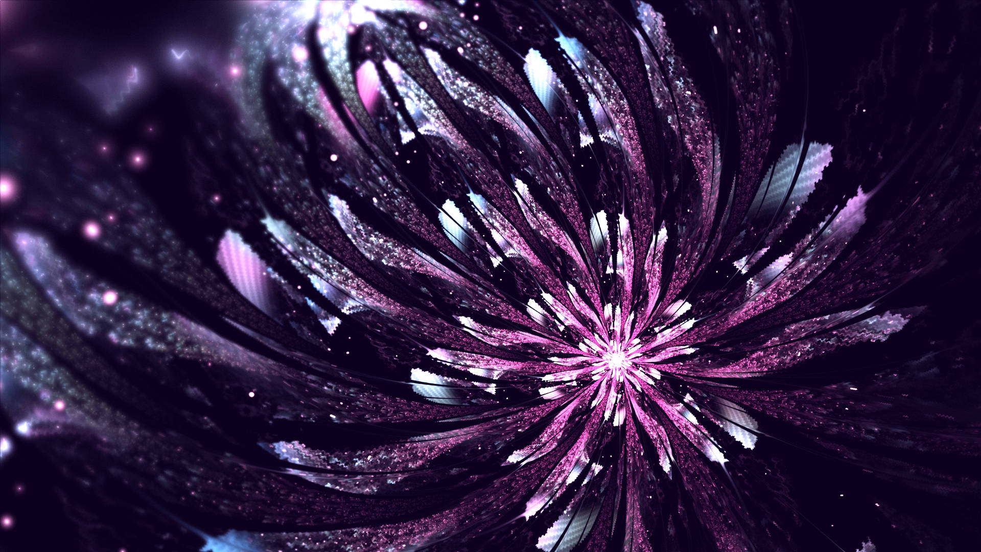 Abstract Flower Design 4k Purple