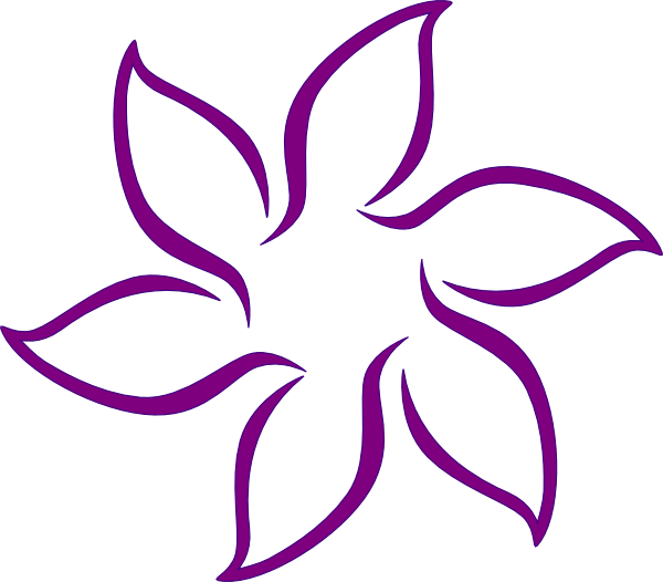 Abstract Flower Line Art PNG