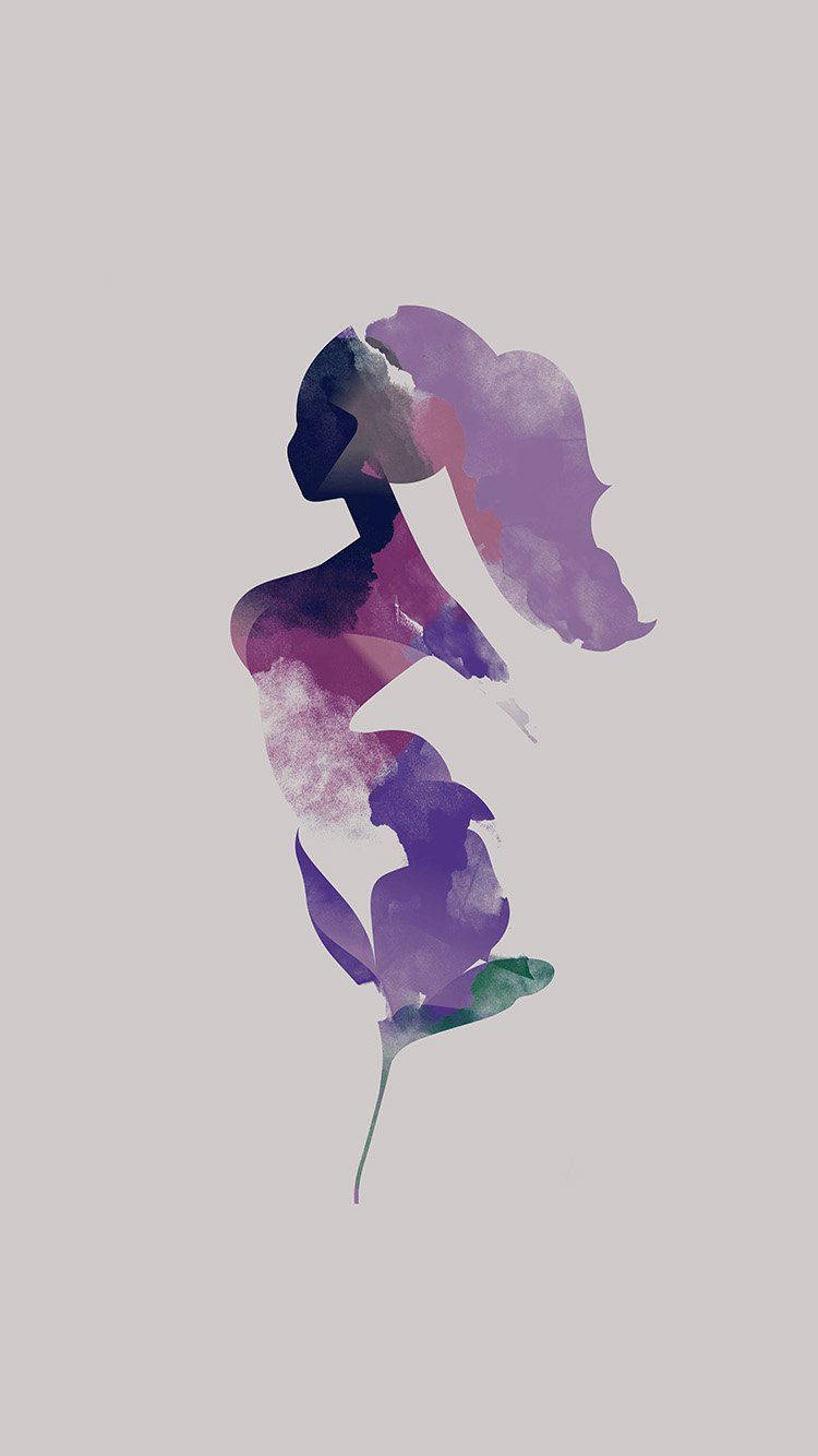 Abstract Flower Woman Illustration Iphone Wallpaper