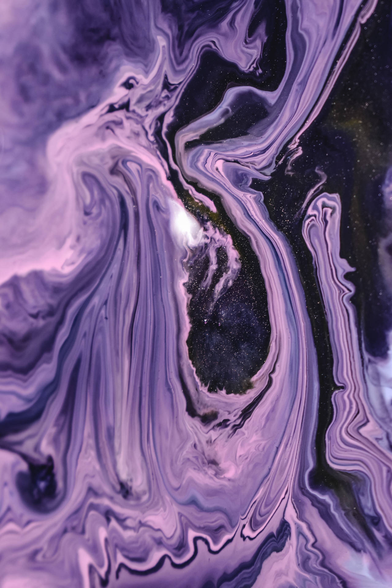 Abstract Fluid Dark Purple Iphone Wallpaper